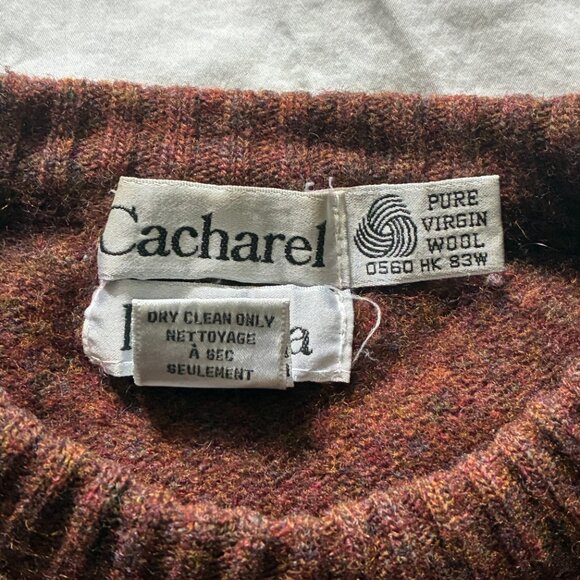Cacharel Intarsia Lambswool Knit Pullover Sweater - Picture 6 of 12